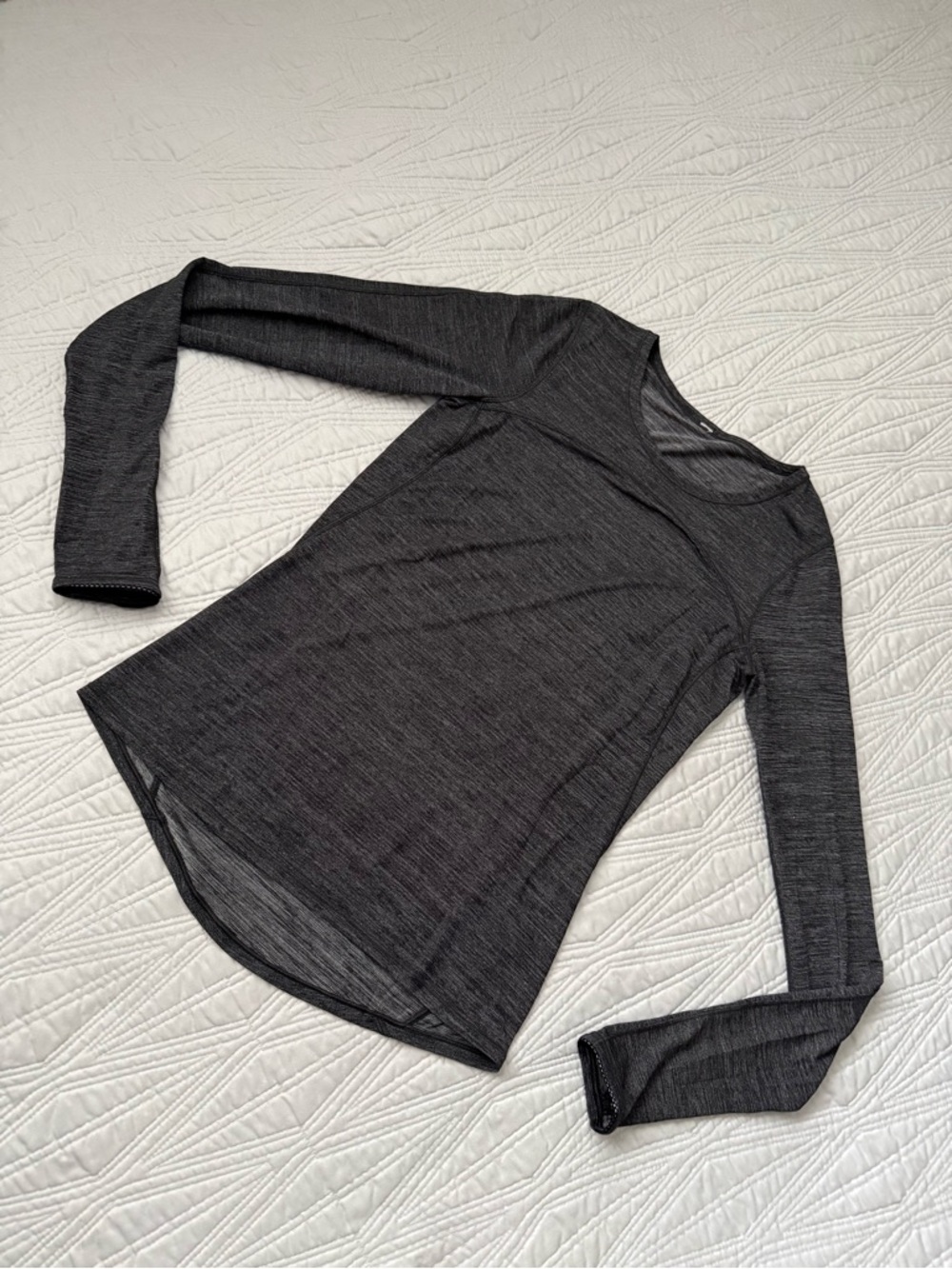 Lululemon Women's Long-Sleeve Crew Neck Top - Charcoal Gray